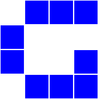 The new G: four by four, with the corners taken away.